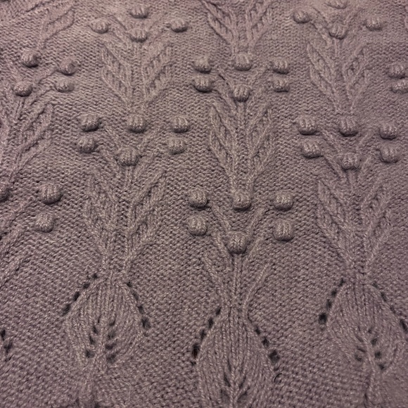Zara lilac knit pompom short sleeve sweater EUC - Picture 5 of 10